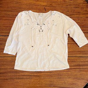 Coldwater Creek embroidered top - size M (10/12)